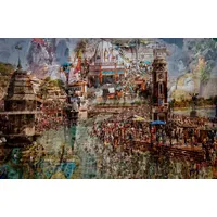 Papermoon Fototapete »Photo-Art RALF KAYSER, HEILIGES Indien bunt