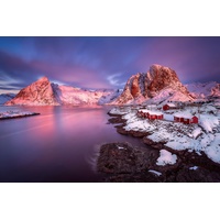 Papermoon Fototapete »Photo-Art DAVID MARTIN CASTAN, NORWEGEN Fjord bunt