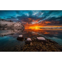 Papermoon Fototapete »Photo-Art RAYMOND HOFFMANN, HIMMEL IN Feuer bunt