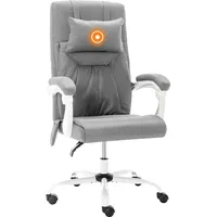VidaXL Massage-Bürostuhl Grau Stoff