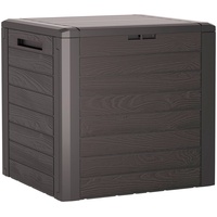 Prosperplast Aufbewahrungsbox für Garten WOODEBOX - erdbraun 140 Liter