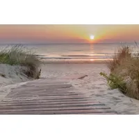 Papermoon Fototapete PAPERMOON "DÜNEN-NORDSEE STRAND SONNENUNTERGANG MEER NATUR DESIGN",