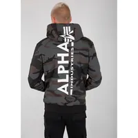 Alpha Industries Back Print Camo Kapuzenpullover Black Camo M