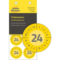 AVERY Zweckform Prüfplaketten 2024 (widerstandsfähig, stark selbstklebend, Ø 30