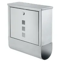 Westerholt Briefkasten mit Zeitungsfach Edelstahl 31 x 33 x