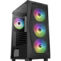 AeroCool Falcon ARGB Tempered Glass Pc-tower-gehäuse - Black
