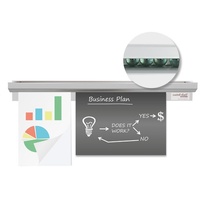 Catch-ball Infoboard Klemmleiste 50,0 cm silber selbstklebend, Wandmontage