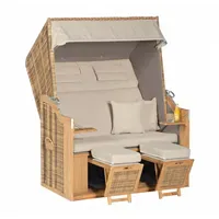 Sunny Smart Rustikal 34 Z XL Strandkorb Teak/Geflecht Natur