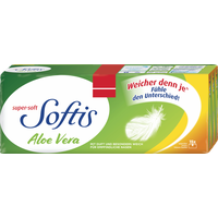 Softis Taschentücher Aloe Vera 4-lagig weiß, 15x 9 Tücher