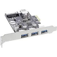 InLine 76662C Schnittstellenkarte, 3x+1x USB 3.0, PCIe, mit SATA
