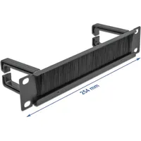 DeLock 66485 10 Zoll Netzwerkschrank-Bürstenleiste Schwarz