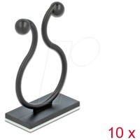 DeLock - Kabelklammer - schwarz, 10 Stück