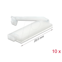 DeLock Kabelhalter mit Verschlussclip, selbstklebend, 28 mm