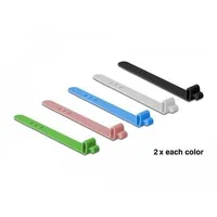 DeLock Silikon-Kabelbinder wiederverwendbar 10 Stück farbig sortiert