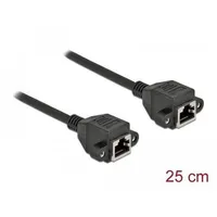 DeLock 87006 RJ45 Netzwerkkabel, Patchkabel CAT 6a S/FTP Schwarz