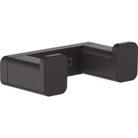Hansgrohe AddStoris Handtuchhaken doppelt, Handtuchhalter, Bademantelhaken, verdeckte Befestigung, Badezimmer