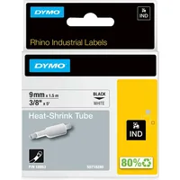 Dymo Original Heissschrumpfschlauch schwarz / weiss 18053