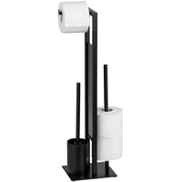 Wenko Stand WC-Garnitur Rivalta Schwarz matt