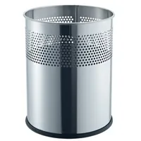 Helit Papierkorb 15 l Silber