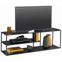  Carryhome Tv-Element Grau 4 Fächer 4 Schubladen 179x66x44 cm