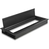 DeLock 66859, Cable grommet, Tisch/Bank, Aluminium, schwarz