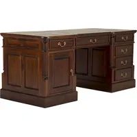 Woodkings Schreibtisch Cambridge Leder grün - Grün