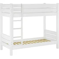 Erst-Holz Etagenbett für Erwachsene weiß 100x200 Nische 100 cm,