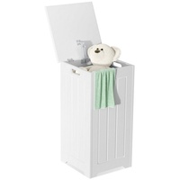 Costway wäscheschrank Wäschekorb mit deckel lagerschrank badezimmer badschrank weiß