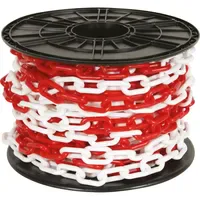 Perel Absperrkette 25 m 8 mm Rot/Weiß