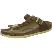 Birkenstock Gizeh Braided Nubukleder geölt cognac 38