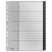 Leitz Ordnerregister 1211 A4 Maxi Schwarz 20 St.