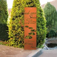 Home Deluxe - Gartenschild Steiniger Weg - aus Edelrost