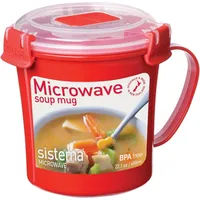 Sistema sistema® Mikrowellen-Suppentasse 11,9 cm hoch rot 656,0 ml