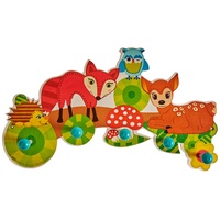 Hess Spielzeug Hess Holzspielzeug Garderobe Waldtiere, mit 5 Haken,