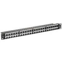 Equip Patch-Panel mit Kabelverwaltung - Schwarz, RAL 9005 -