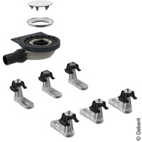 Geberit Duschwannenablauf mit 6 Füßen, für Setaplano, Sperrwasserhöhe 30