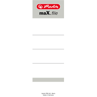 Herlitz Ordneretiketten maX.file weiß für 8,0 cm Rückenbreite