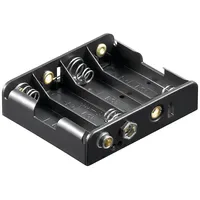 Goobay 4x (Mignon) Batteriehalter - Druckknopf