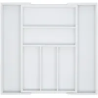 Relaxdays Besteckkasten ausziehbar Bambus 5-7 Fächer 5 x 48