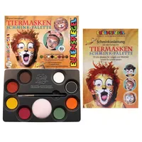 Eulenspiegel Tiermasken Schmink-Palette Kinder Einheitsgröße