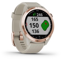 Garmin Approach S42 roségold mit sandfarbenem Armband