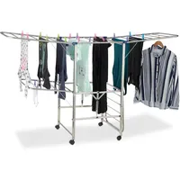 Relaxdays Wäscheständer XXL 1,85 silber