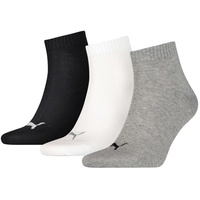 Puma Unisex Plain 3P Quarter Socken im 3er-Pack