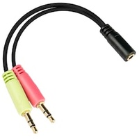 Good Connections 4-pol. 3,5mm Klinkenbu./ 2x 3-pol. Klinkenst. schwarz