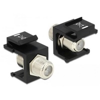 DeLock Keystone F Buchse - F Buchse schwarz