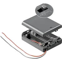 Goobay 12445 Batteriebox 3x Mignon (AA) Kabel (L x
