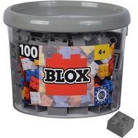 Simba 104114534 - Blox, 100 graue Bausteine für Kinder