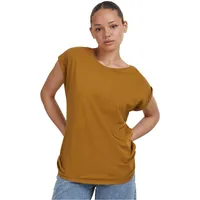 URBAN CLASSICS Ladies Extended Shoulder Tee T-Shirt, nut, S