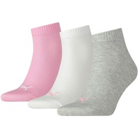Puma Quarter-Socken 3er-Pack, Hellgrau, 39/42