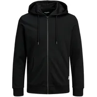JACK & JONES Basic Reißverschlusspullover Black / Regular Fit